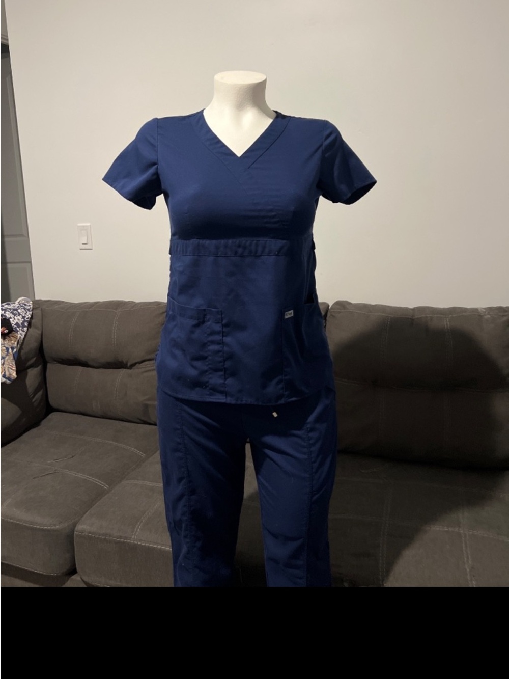 Barco Uniforms Grey's Anatomy Active Scrub Top in Navy- Reduced shipping cost!